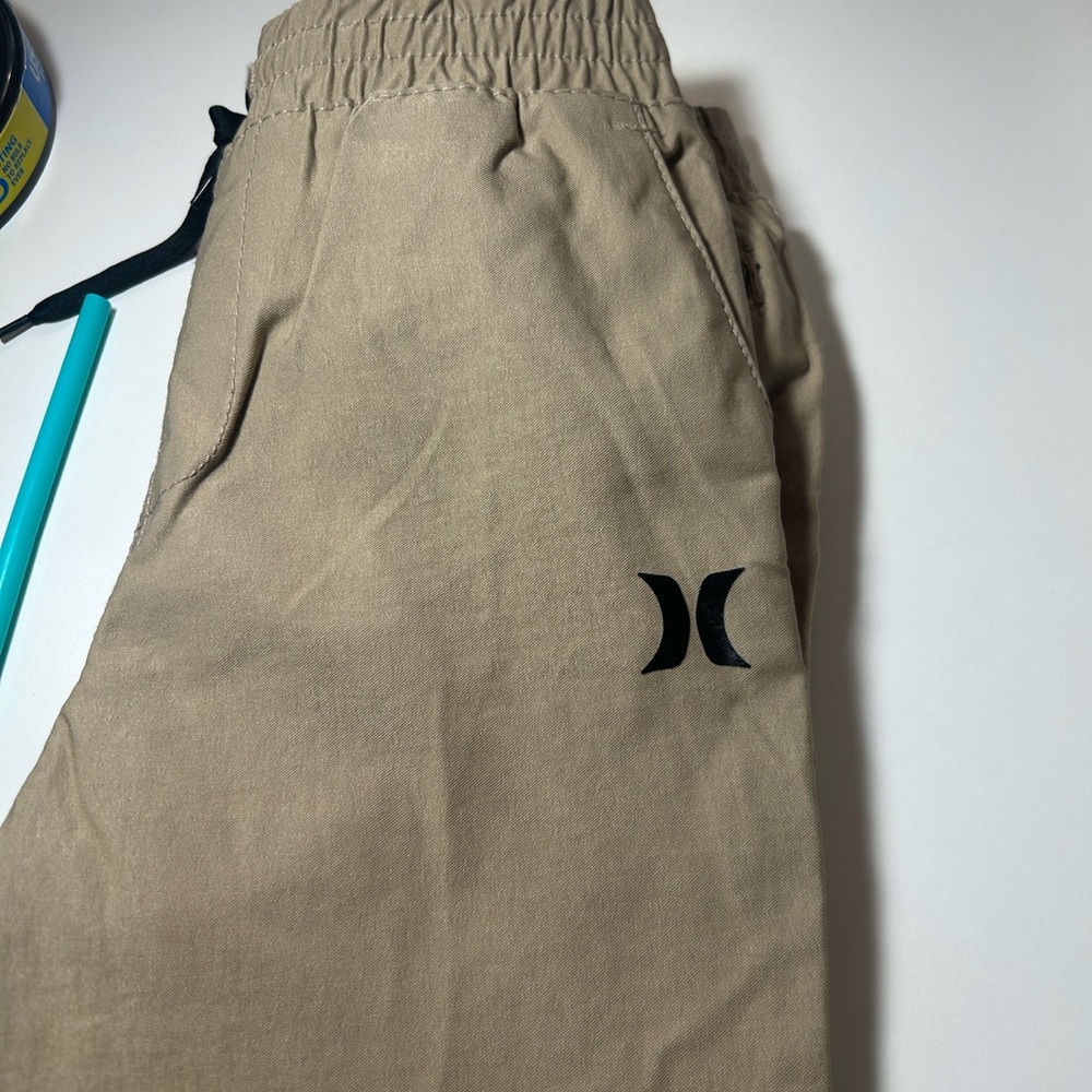 Hurley Beige Jogger Pants with Black Accents